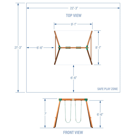 Heavy-Duty Durango Swing Set